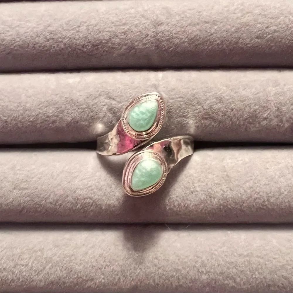 🤯5/$25🤯 NEW Silver Tone Turquoise Color Ring